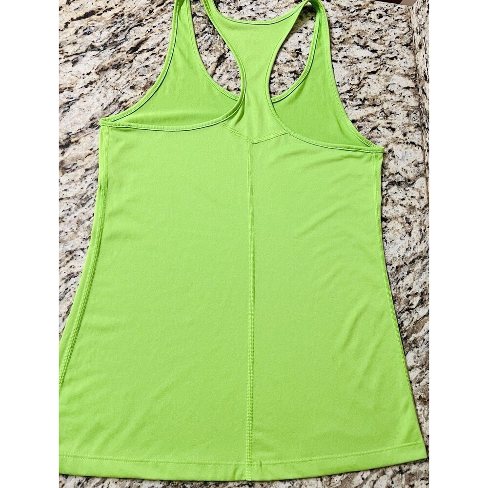 Nike Dri-FIT Women’s Medium Volt Lime Green Racerback Athletic Tank Top Workout - Picture 4 of 7